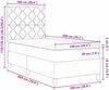 vidaXL Boxspringbett mit Kopfteil Blau 100 x 200 cm Stoff 3339447 Bild 3