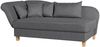 Selma Recamiere mit Armteil links klappbar Flachgewebe Graphit Buche Natur Bild 2