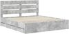 vidaXL Bettrahmen mit Kopfteil Beton Grau 200 x 200 cm Ingenieurs Holz 3411810 Bild 4
