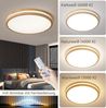 style home Deckenleuchte Holz LED Deckenlampe, dimmbar mit Fernbedienung, 96W, LED fest integriert, Warmweiß bis kaltweiß, Geeignet für Küche, Büro, Wohnzimmer, Schlafzimmer Bild 2