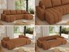 U-förmiges Ecksofa mit Schlaffunktion und Bettkasten, Couch U-form - KIRASSO U - Orange Stoff Bild 2