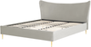 Bett mit Lattenrost CHALEIX 180 x 200 cm Samtstoff Hellgrau Bild 4