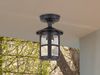 LED Außen Decken Laterne aus Alu im Landhausstil, Schwarz Höhe 23,5cm Bild 4