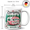 TASSENKING Tasse, Camping Queen Tasse mit Wohnwagen Motiv (weiß) Bild 3