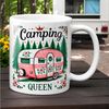 TASSENKING Tasse, Camping Queen Tasse mit Wohnwagen Motiv (weiß) Bild 2