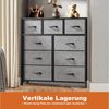 SURFOU Schubkastenkommode Kommode Stoff 9 Schubladen Sideboard Mehrzweckschrank (Schubladenschrank), für Schlafzimmer Wohnzimmer, Kinderzimmer, Flur, Aufbewahrungsschrank Bild 3