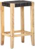 vidaXL Barhocker 2 Stk. Schwarz Echtleder 75 cm 321835 Bild 2