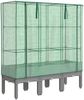 vidaXL Hochbeet mit Gewächshaus-Aufsatz Rattan-Optik 120x40x140 cm 4015862 Bild 2