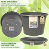 Heimwerkercenter Blumentopf MePla Blumentopf Cylindro ø18cm, Untersetzer ø17cm Anthrazit, Kunstoff Bild 3