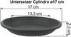 Heimwerkercenter Blumentopf MePla Blumentopf Cylindro ø18cm, Untersetzer ø17cm Anthrazit, Kunstoff Bild 2