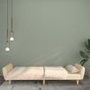 vidaXL Schlafsofa 2-Sitzer Creme Stoff 375855 Bild 3