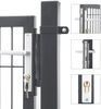 SONGMICS Gartentor aus verzinktem Stahl, Gartentür, Zauntor, Hoftor, mit Qualitätsschloss, Türklinke und Schlüssel, 106 x 125 cm (L x H), grau GGD175GY Bild 4