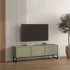 OTTO home Lowboard Loft, Breite 157 cm, TV-Board 3 Klappen, Metallkufen, TV-Kommode mit viel Stauraum, push-to-open-Funktion Bild 2