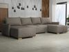 Ecksofa Fernik U mit Schlaffunktion und Bettkasten, schmale Armlehne (Farbe: Soul 04) Bild 2