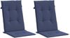vidaXL Hochlehner-Auflagen 2 Stk. Marineblau Stoff 378611 Bild 3