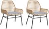 vidaXL Gartenstühle 2 Stk. mit Kissen Braun Poly Rattan 369096 Bild 2