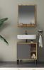 Badezimmer Spiegel Torsby in Eiche mit Ablage 60 x 75 cm Bild 5