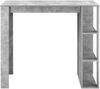 Bartisch Danderyd 120x60x106 cm mit 3 Ablagefächern Betonoptik [en. casa] Bild 4