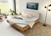 Bett mit Nachttisch links Eiche 160x200x85 natur geölt, Kopfteil beige FICHTELBERG #150 Bild 2