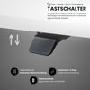bümö elektrisch höhenverstellbarer Konferenztisch in weiß 220x103 cm, Gestell: Silber - Besprechungstisch rund-oval, großer elektrischer Meeting Tisch für Konferenz & Besprechungsraum, XMST22-W-S Bild 2