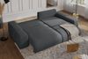 Ecksofa Schlaffunktion ausziehbar Bettkasten Polsterecke L-Couch in Cord Grau Bild 5