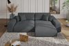 Ecksofa Schlaffunktion ausziehbar Bettkasten Polsterecke L-Couch in Cord Grau Bild 2