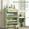Schuhkommode hohe Schuhschrank 30cm tief mit Klappschubladen Rattan Kippschutz für Flur Bild 4