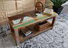 Couchtisch Altholz 110x45x50 mehrfarbig lackiert NATURE OF SPIRIT #107 Bild 2