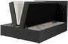Selsey 'Daissy' Boxbett 180×200 mit Matratze und Topper, Samt, Dunkelgrau Bild 3