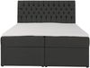 Selsey 'Daissy' Boxbett 180×200 mit Matratze und Topper, Samt, Dunkelgrau Bild 5