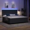 vidaXL LED Boxspringbett Dunkelgrau und Weiß 200 x 200 cm Cordstoff 3337660 Bild 5