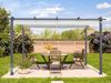 PRIMEYARD Pergola 3x4 m Terrassenüberdachung mit grauem Schiebedach Stahlrahmen Bild 4