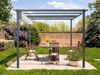 PRIMEYARD Pergola 3x4 m Terrassenüberdachung mit grauem Schiebedach Stahlrahmen Bild 5