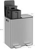 Wellgro Mülleimer Edelstahl Tretmülleimer 2x20L Fußpedale Absenkautomatik Bild 2