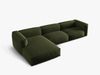 Micadoni Ecksofa Martina 3-Sitzer Links Strukturierter Stoff Grün Bild 3