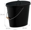 Relaxdays Ascheeimer mit Deckel 12 Liter Bild 4