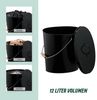 Relaxdays Ascheeimer mit Deckel 12 Liter Bild 3