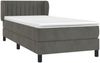 vidaXL Polsterbett mit Matratze Dunkelgrau 100x200 cm Samt Bild 3