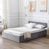 MODFU Polsterbett Doppelbett Holz Bett Funktionsbett Holzbett ohne Matratze Hydraulisch (Bettgestell mit Lattenrost aus Metallrahmen und Bettstauraum, 140 x 200 cm/180 x 200 cm), für Erwachsenen Jugendliche Bild 2