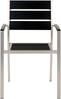 Beliani 'VERNIO' Gartentisch Set, Kunstholz schwarz / silber, 180x90x76 cm Bild 5
