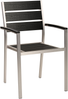 Beliani 'VERNIO' Gartentisch Set, Kunstholz schwarz / silber, 180x90x76 cm Bild 4