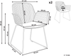 Esszimmerstuhl 2er Set APPLETON Metall Gold Bild 2