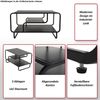Mendler Couchtisch `HWC-O49`, Industrial mit 3 Ablagen, Metall, Weiß, 45x80x40cm Bild 2