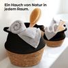 Praknu Aufbewahrungskorb Seegras Korb Groß - Übertopf für Pflanzen - Boho Pflanzkorb Dekokörbe (1 St), Dekokorb für Zimmerpflanzen - Blumentopf aus Seegras und Baumwolle Bild 2