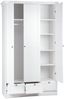 'Landwood' Kleiderschrank, 3-türig, Landhausstil, weiß Bild 4