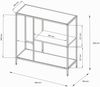 Dmora Konsolentisch Noto, Tisch, Eingangskonsole, Regal, 80x30 h80 cm, Schiefer Bild 3