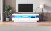 TV-Schrank Hochglanz Weiß 160 x 38 x 50,5 cm mit 3 Glasfächern & LED-App-Steuerung Bild 5