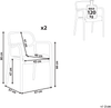 Gartenstuhl 2er Set THASOS Kunststoff Blau Bild 2