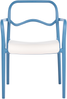 Gartenstuhl 2er Set THASOS Kunststoff Blau Bild 5