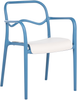 Gartenstuhl 2er Set THASOS Kunststoff Blau Bild 4